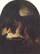 REMBRANDT Harmenszoon van Rijn The Entombent of Christ oil painting on canvas